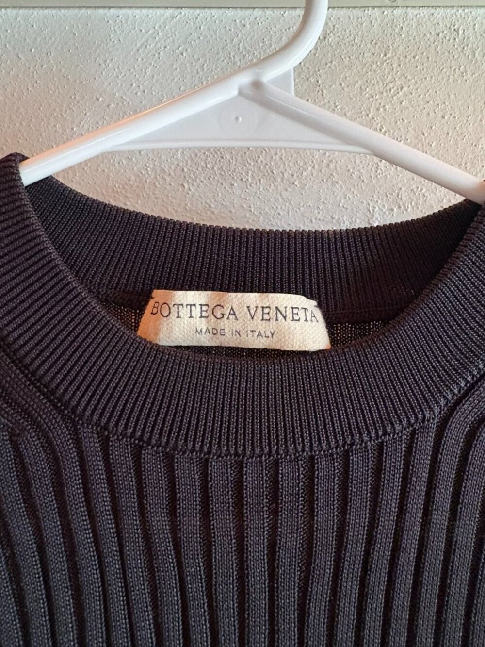 NWOT Bottega Veneta Size 42 (L) Black Silk Top
